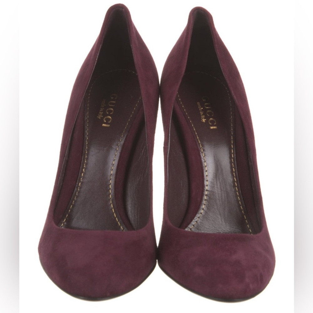 Gucci Women's Deep Purple Suede Heels